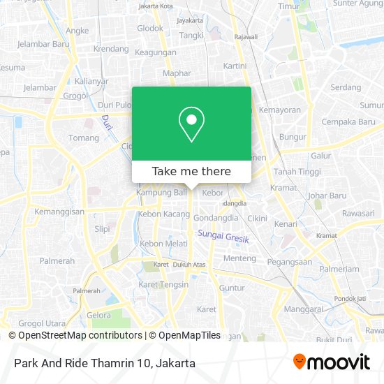 Park And Ride Thamrin 10 map