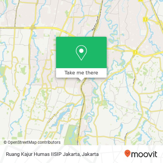 Ruang Kajur Humas IISIP Jakarta map