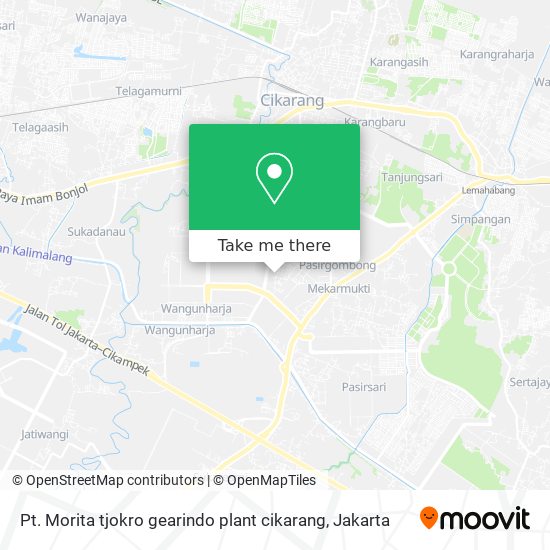 Pt. Morita tjokro gearindo plant cikarang map