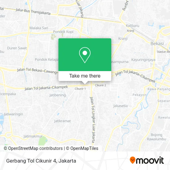 Gerbang Tol Cikunir 4 map