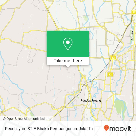 Pecel ayam STIE Bhakti Pembangunan map