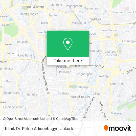Klinik Dr. Retno Adisoebagyo map