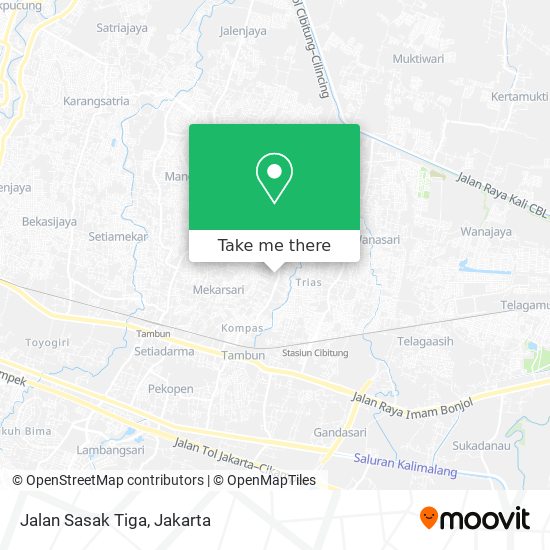 Jalan Sasak Tiga map