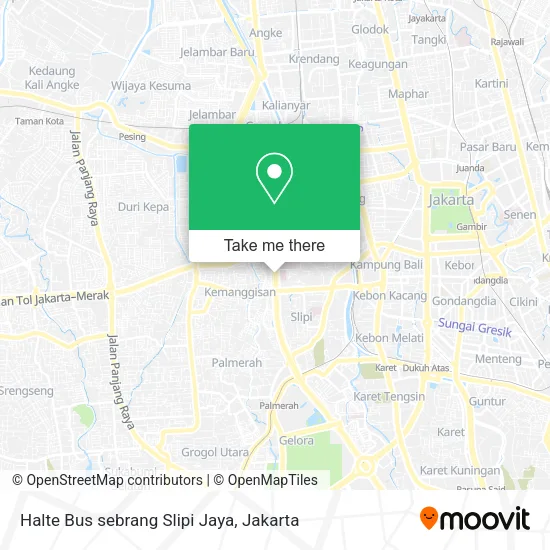 Halte Bus sebrang Slipi Jaya map