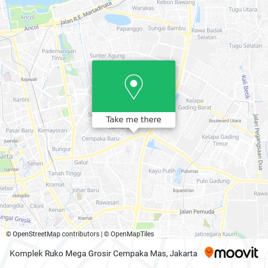 Komplek Ruko Mega Grosir Cempaka Mas map