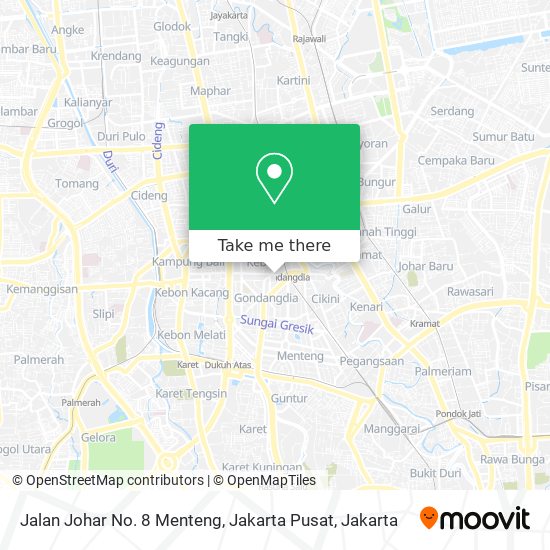 Jalan Johar No. 8 Menteng, Jakarta Pusat map