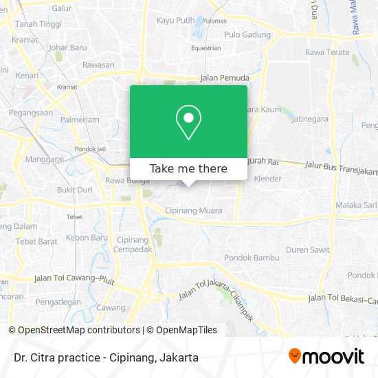 Dr. Citra practice - Cipinang map