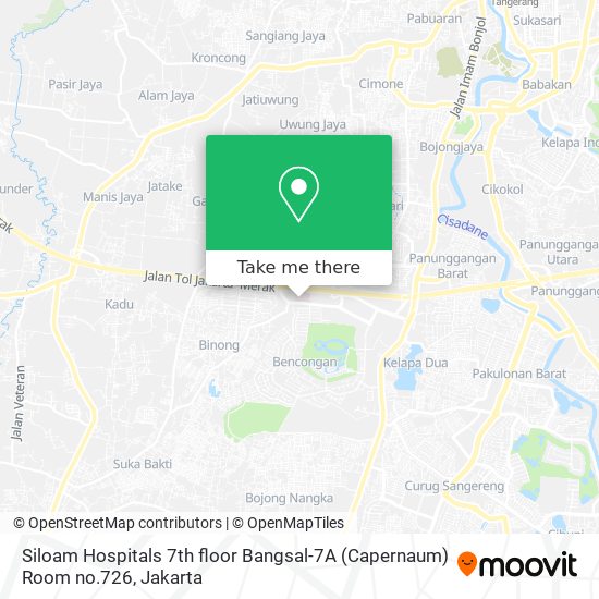 Siloam Hospitals 7th floor Bangsal-7A (Capernaum) Room no.726 map