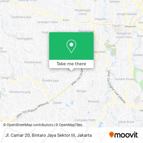 Jl. Camar 20, Bintaro Jaya Sektor III map