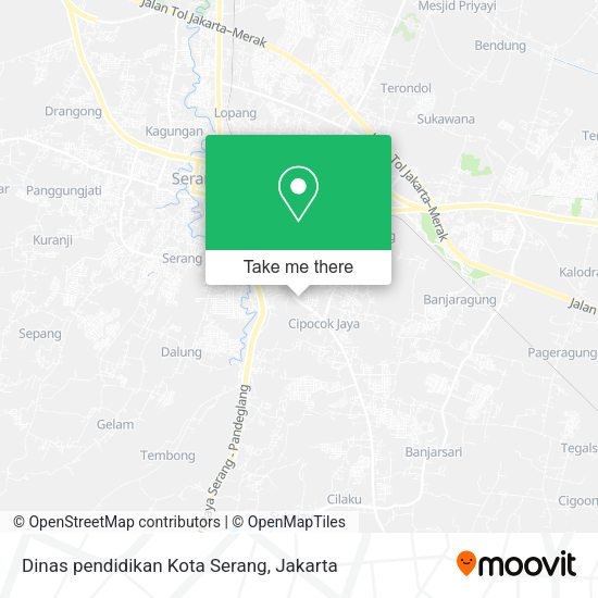 Dinas pendidikan Kota Serang map