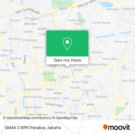 SMAK 3 BPK Penabur map