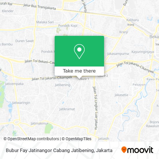 Bubur Fay Jatinangor Cabang Jatibening map