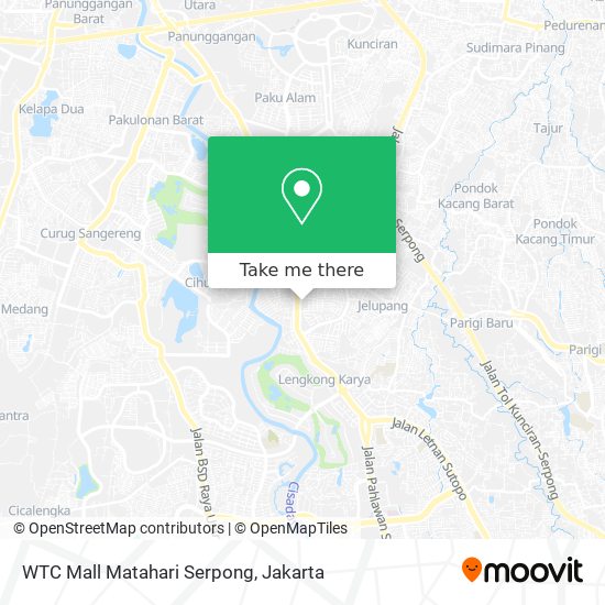 WTC Mall Matahari Serpong map