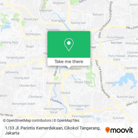 1 / 33 Jl. Perintis Kemerdekaan, Cikokol Tangerang map