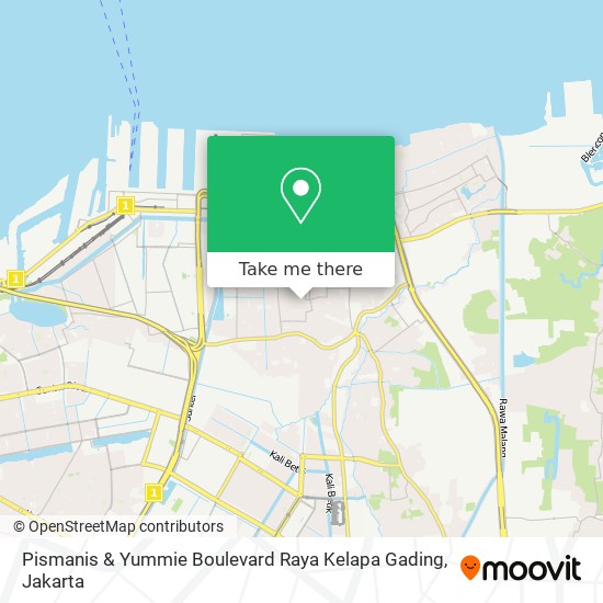 Pismanis & Yummie  Boulevard Raya Kelapa Gading map
