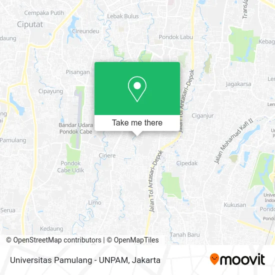 Universitas Pamulang - UNPAM map