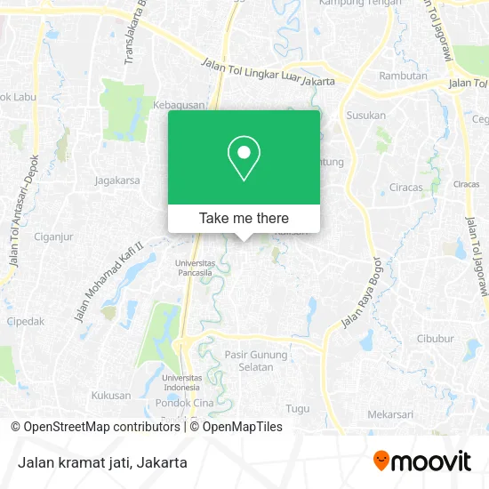 Jalan kramat jati map