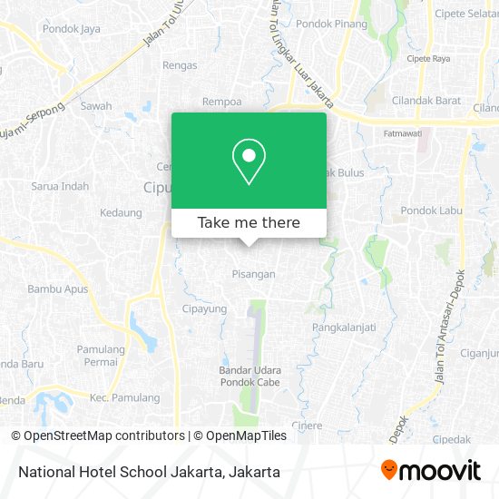 National Hotel School Jakarta map