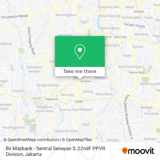 Bii Maybank - Sentral Senayan 3, 22ndF PPVR Division map