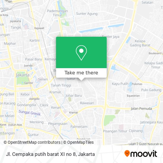 Jl. Cempaka putih barat XI no 8 map