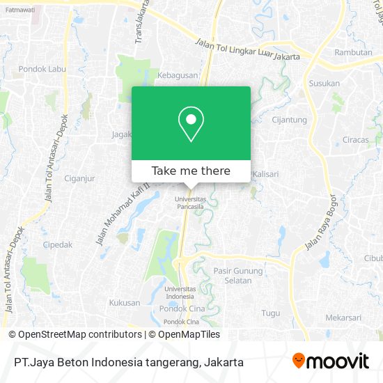 PT.Jaya Beton Indonesia tangerang map