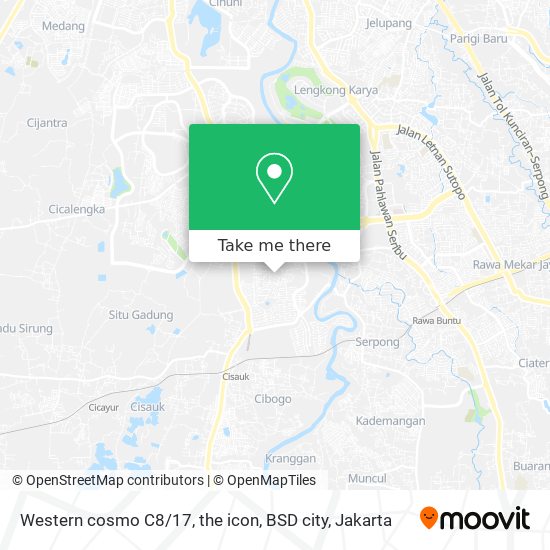 Western cosmo C8 / 17, the icon, BSD city map