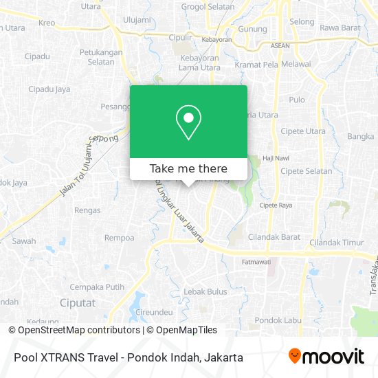 Pool XTRANS Travel - Pondok Indah map