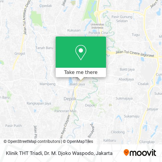 Klinik THT Triadi, Dr. M. Djoko Waspodo map