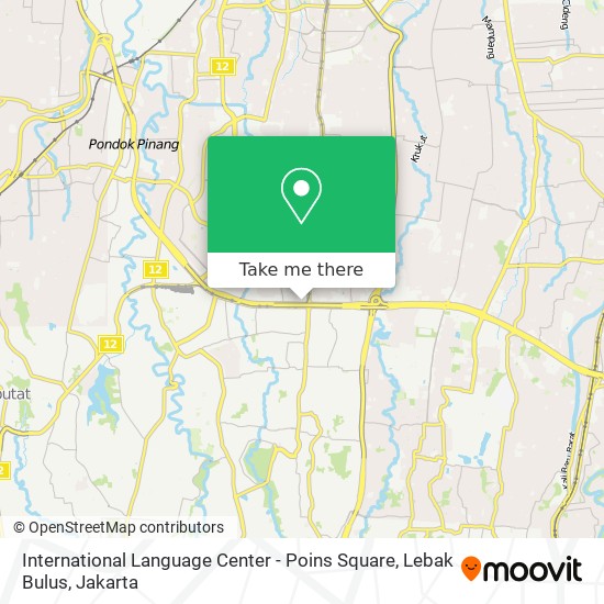International Language Center - Poins Square, Lebak Bulus map