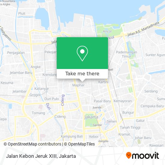 Jalan Kebon Jeruk XIII map