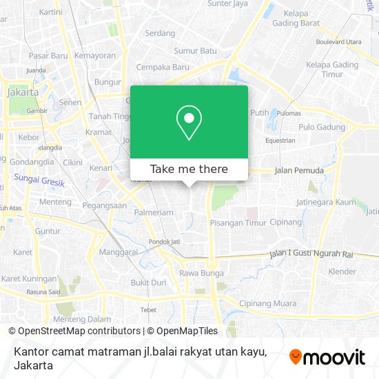 Kantor camat matraman jl.balai rakyat utan kayu map