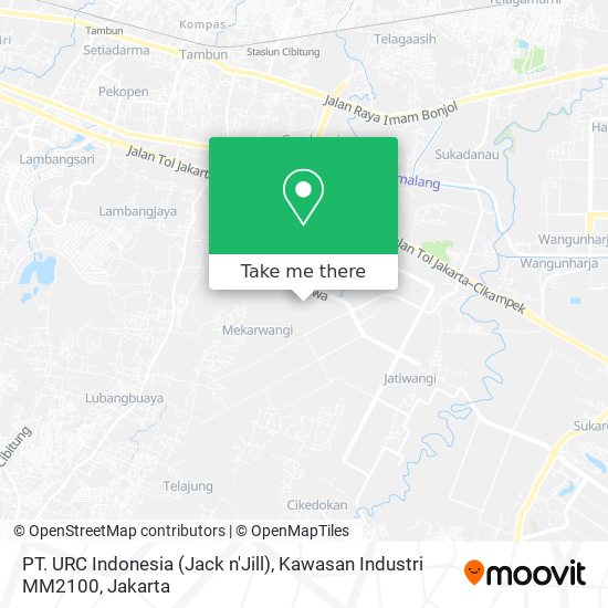 PT. URC Indonesia (Jack n'Jill), Kawasan Industri MM2100 map