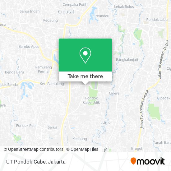 UT Pondok Cabe map