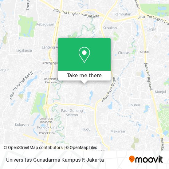 Universitas Gunadarma Kampus F map