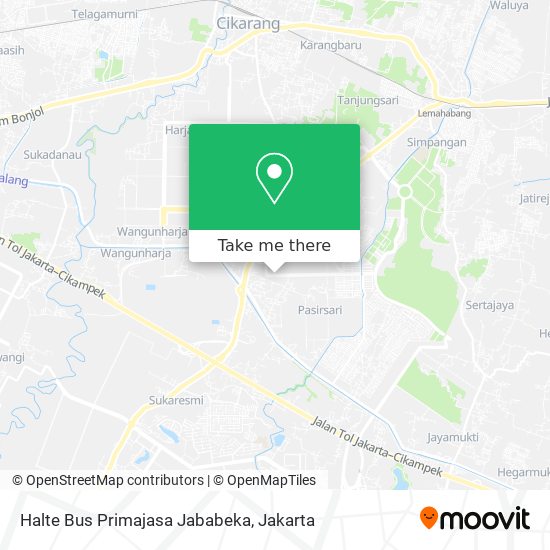 Halte Bus Primajasa Jababeka map