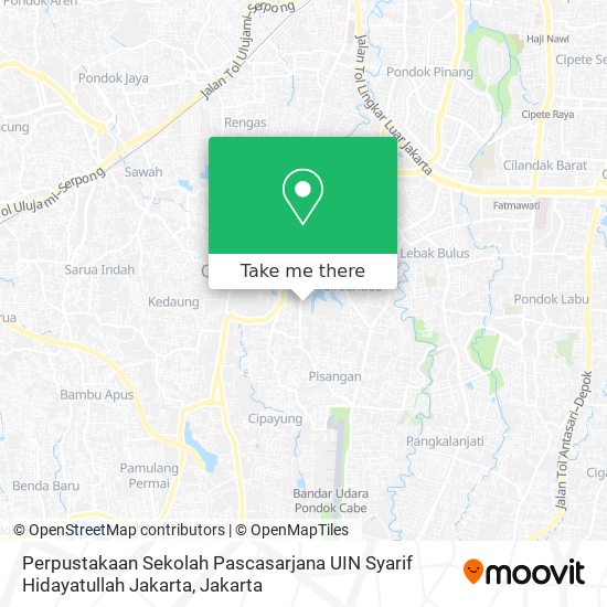 Perpustakaan Sekolah Pascasarjana UIN Syarif Hidayatullah Jakarta map