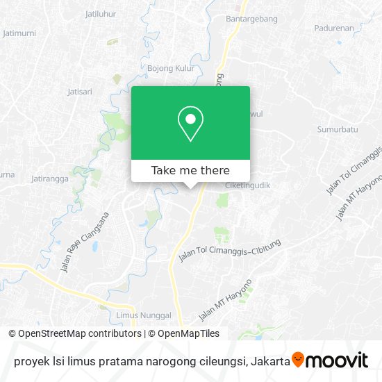 proyek lsi limus pratama narogong cileungsi map