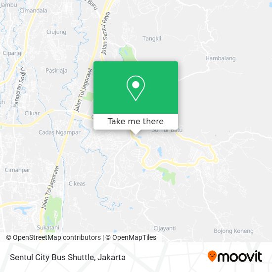 Sentul City Bus Shuttle map