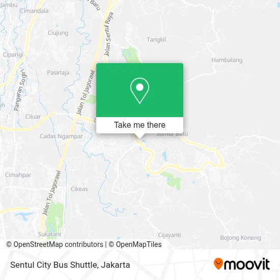 Sentul City Bus Shuttle map