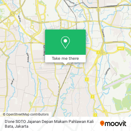 D'one SOTO Jajanan Depan Makam Pahlawan Kali Bata map