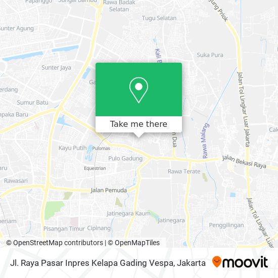 Jl. Raya Pasar Inpres Kelapa Gading Vespa map