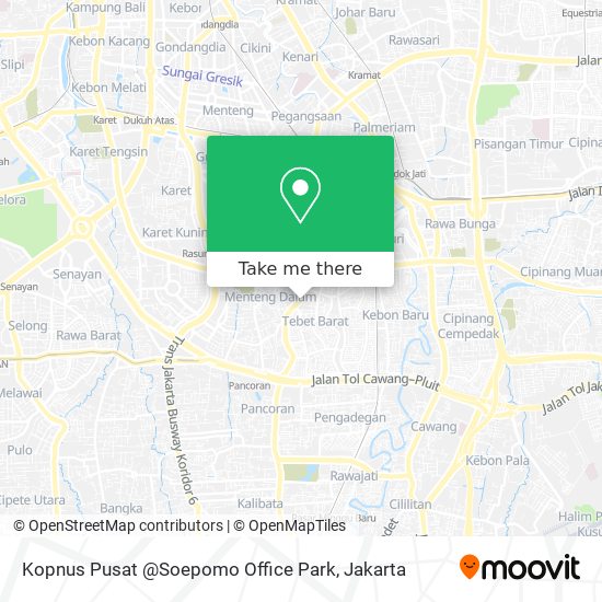 Kopnus Pusat @Soepomo Office Park map