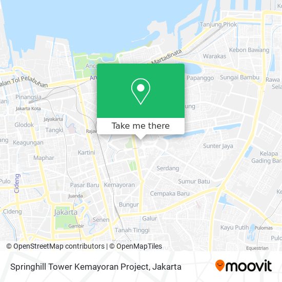 Springhill Tower Kemayoran Project map