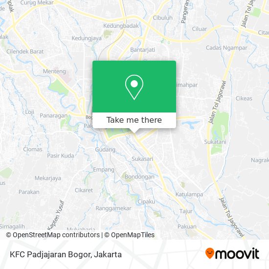 KFC Padjajaran Bogor map