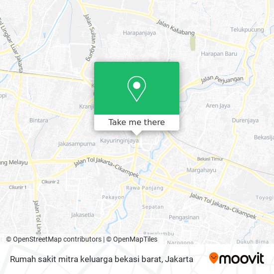 Rumah sakit mitra keluarga bekasi barat map