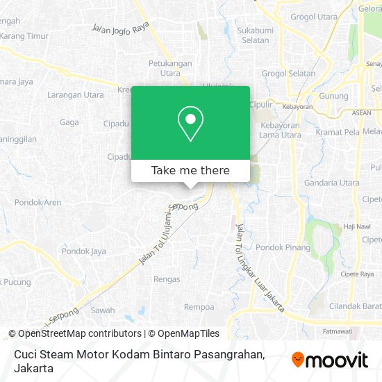 Cuci Steam Motor Kodam Bintaro Pasangrahan map