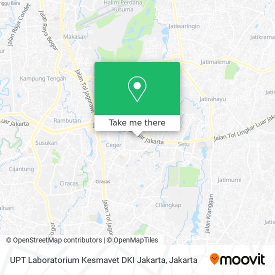 UPT Laboratorium Kesmavet DKI Jakarta map