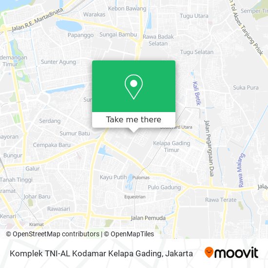 Komplek TNI-AL Kodamar Kelapa Gading map