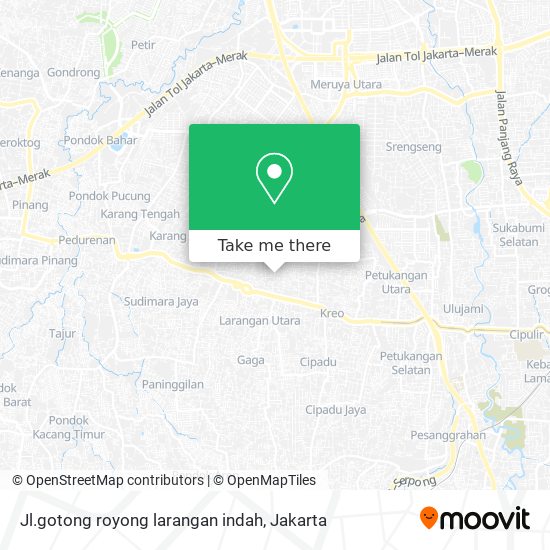 Jl.gotong royong larangan indah map