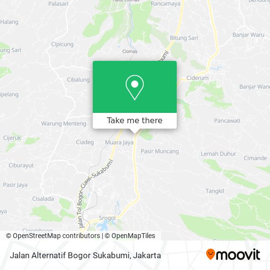 Jalan Alternatif Bogor Sukabumi map